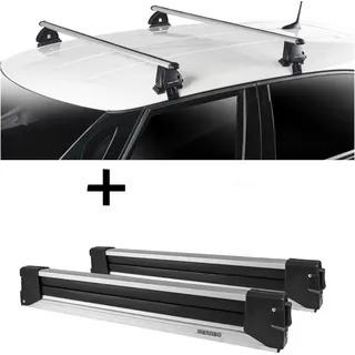 Skiträger YELO 6 Paar Ski + Dachträger VDP EVO ALU kompatibel mit Toyota Aygo (AB10) 5 Türer 2005-2014