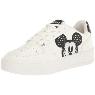 DESIGUAL Damen Shoes_Fancy_Mickey Studs 1000 White, Weiß, 39 EU