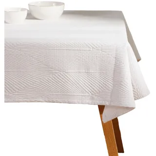 home&you Tischdecke Mileja, 130x180 cm, Jacquard Tischtuch Rechteckig für Dekorative Tisch, Esszimmer, Restaurant, Schutz, Abwaschbar , Textil , 130x1x180 cm , Heimtextilien, Wohntextilien, Tischwäsche, Tischdecken