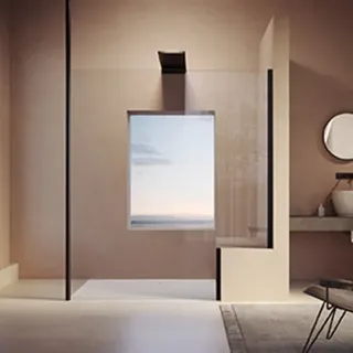 HÜPPE SolvaPro Seitenwand alleinstehend, teilgerahmt, Breite: 80cm, Höhe:200cm, 7T2202123322, Duschkabine: Profilfarbe Black Edition Glas ESG klar mit ANTI-PLAQUE