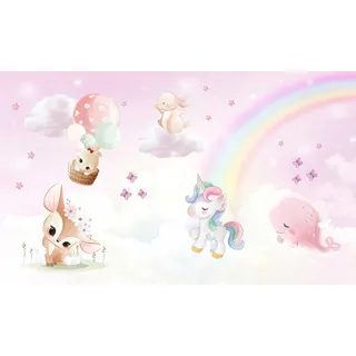 Magnetmatte für Heizkörper, Heizkörper, Tiere, Regenbogen, Pink, 60x100