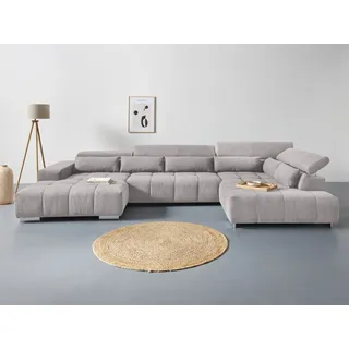 Cotta »Orion U-Form« mit Kopfteilverstellung & 6 Nierenkissen,