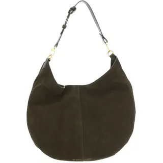 Ted Baker Amylisa Slouchy Hobo Suede Shoulder Bag Dark Green