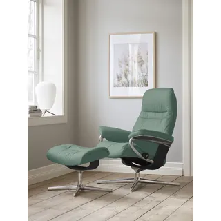 Stressless Fußhocker Sunrise Leder 57 x 42 x 40 cm Grün/Türkis
