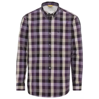 camel active Herren Karo-hemd Hemd, Lavender, M EU