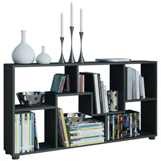 VCM Bücherregal 117 x 20 x 62 cm Schwarz