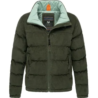 Ragwear Cordjacke "Cordjacke Uxia" ohne Kapuze Modische Damen Jacke in Cord mit wärmenden Innenfutter, schwarz olive