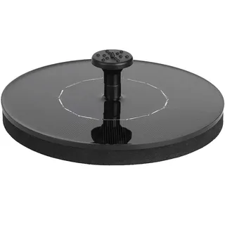 Solar Springbrunnen Pumpe, 1,4W Solarbetriebene Teichpumpe mit 4 Düsen, 180L/h Kreisförmige Wasserpumpe für Garten, Pool, Teich, Aquarium