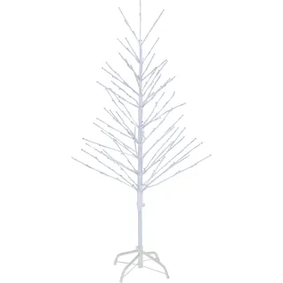 LED Lichtbaum Weiß Weihnachtsdeko 200 LEDs warmweiß 120cm hoch Timer IP44