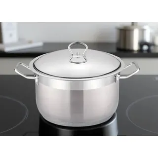 XXL Kochtopf Topf Ø34 Edelstahl mit Deckel 15,4L Induktion Cheffinger CF-SS34-SH