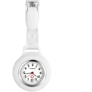 Avaner Krankenschwesteruhr Analog Quarzwerk Schwesternuhr aus Silikon Pflegeruhr Ansteckuhr FOB mit Pin/Clip Taschenuhr für Arzt Doktor Krankenschwester Damen Herren