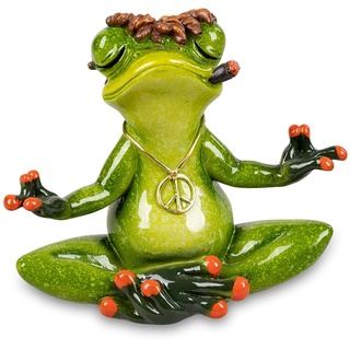 formano Frosch Yoga Hippie Dekor Figur Dekofigur (Frosch sitzend)