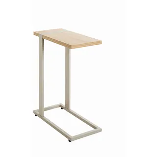 Beistelltisch , Grau, Eichefarben , Metall, Holzwerkstoff , rechteckig , eckig, Flachrohr , 24x64x49 cm , einfacher Aufbau , Wohnzimmer, Wohnzimmertische, Beistelltische, Beistelltische Metall