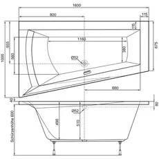 Bild von Delta I Badewanne 100 x 160 cm (871501)