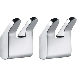 Keuco 12713010000 Handtuchhaken Moll, doppelt verchromt, Silber (Packung mit 2)