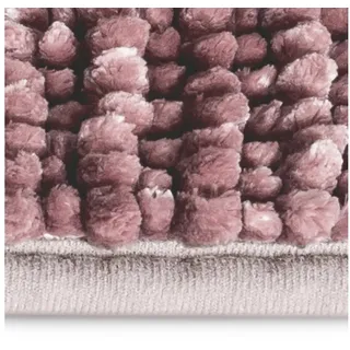 Karat Badematte Coral Chenille-Struktur | Hautfreundlicher Badezimmerteppich | Lila 50 x 80 cm