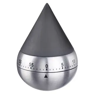 Westmark Präsentia Kurzzeitmesser mechanisch für 60 min Edelstahl/Kunststoff schwarz/silber