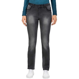 Timezone Damen Slim TahilaTZ Womanshape Straight Jeans, Schwarz (Faded Black wash 9062), 30W / 30L