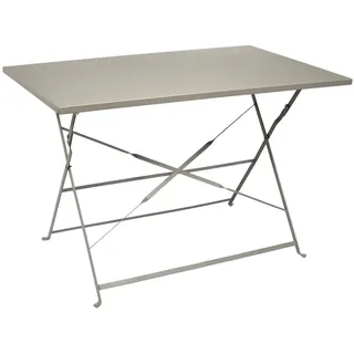 HOME DECO FACTORY Palermo Klapptisch 110 cm, klappbar, Grau | Klappbarer Esstisch aus Stahl, Modell Palermo, für Picknick und Garten, leicht zu transportieren, 110 x 70 x 71 cm, grau