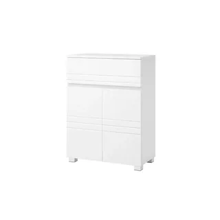 VASAGLE Badezimmerschrank 60 x 80 x 30 cm Weiß