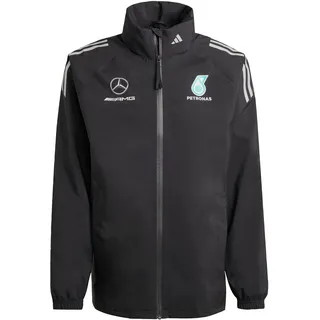 adidas MERCEDES - AMG PETRONAS FORMULA ONE TEAM MECHANICS RAIN JACKET schwarz/Reflective Silver 2XL