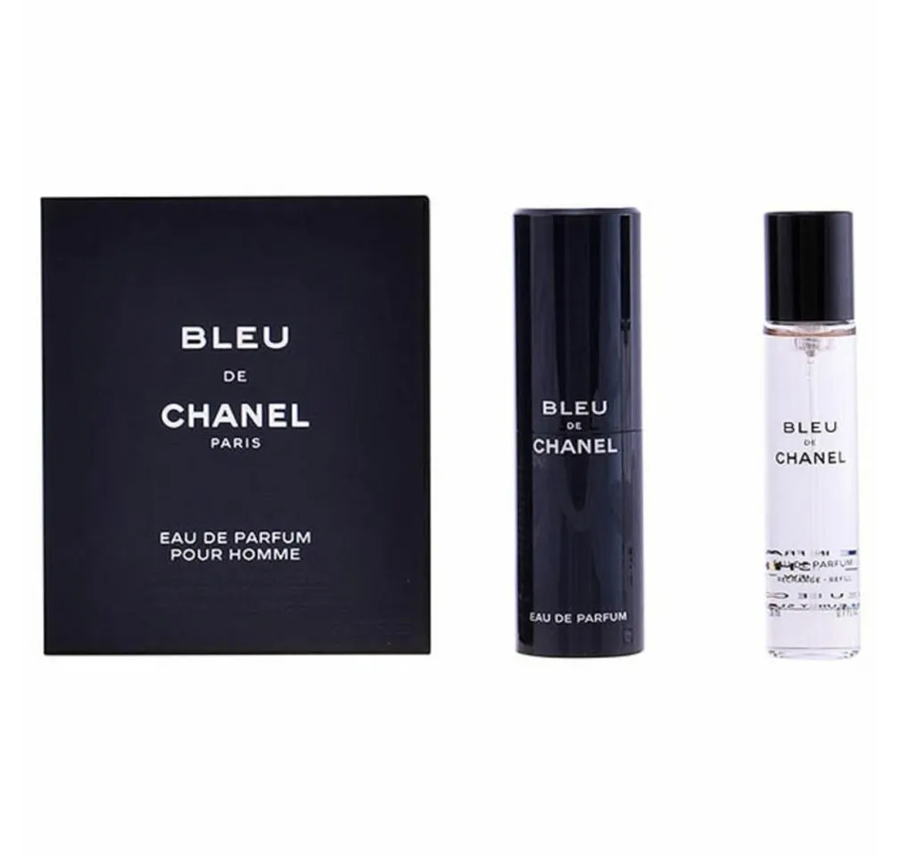 Bild von Bleu de Chanel Eau de Parfum refillable 20 ml + Eau de Parfum Nachfüllung 2 x 20 ml Geschenkset