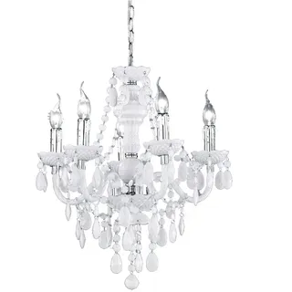 Reality|Trio Acryl Kronleuchter Lüster, 5-flammig ~ weiß