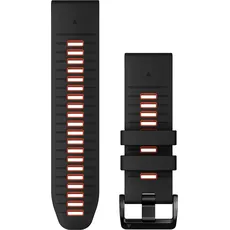 Bild Quickfit 26mm, black/red (26 mm, Silikon Uhrenarmband, Rot, Schwarz
