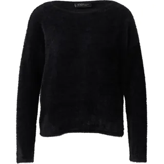 s.Oliver Flauschiger Pullover mit U-Boot-Ausschnitt Schwarz 42