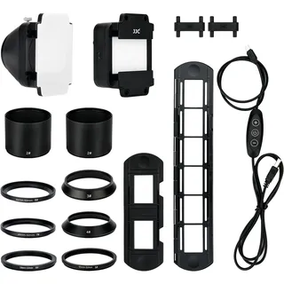 JJC 35mm Film Negativ Scanner, Digitalisierungsadapter Mit LED Beleuchtungsset, Dia und Filmhalter Zum Kopieren von Negativen, Zubehör für Scanner