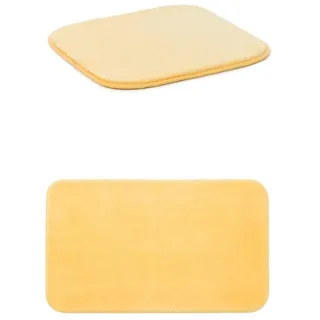 Gözze Badteppich Rio Premium 2er Set, 50x45 cm + 60x100 cm, Farbe: gelb