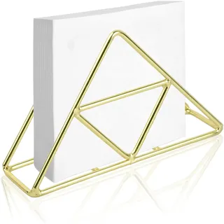 Rapidbok Dreieckiger Serviettenhalter aus Edelstahl - Metall Serviettenhalter für Küchen, Esstische & Picknicktische (Gold)