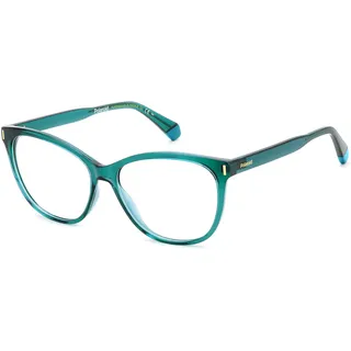 POLAROID Katzenauge ECO POLYAMIDE Brillen in Teal für Damen, Brille mit Sehstärke, optional mit Sonnenbrillen tönung oder Blaulichtfilter (Modell Pld D463)