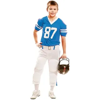 Mom Junior Rugby Spieler Kostüm - Blue - 5-6 Jahre