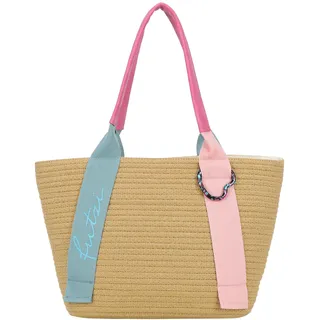 Fritzi aus Preußen Happy Summer Shopper Strohtasche Beige/Pink