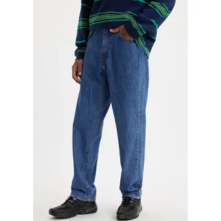 Loose-fit-Jeans LEVI'S "568 STAY LOOSE", Herren, Gr. 36, Länge 34, rot (tailorot scholar ltw), Denim/Jeans, Obermaterial: 82% Baumwolle, 18% Leinen, loose fit lang, Jeans Loose-fit-Jeans, mit Leinenanteil