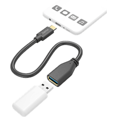 Bild USB-Adapterkabel OTG USB-C-Stecker - USB-A-Buchse 15cm schwarz