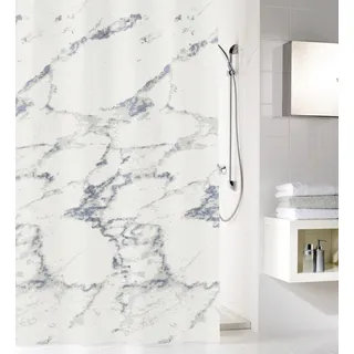 KLEINE WOLKE Duschvorhang Marble 180 x 180 cm grau