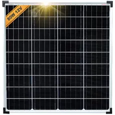 enjoy solar Mono 80W 12V Monokristallines Solarpanel Solarmodul Photovoltaikmodul ideal für Wohnmobil, Gartenhäuse, Boot