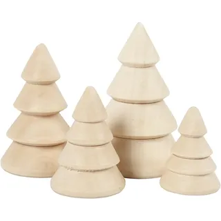 Creativ Company Weihnachtsbaum 3,3/4,3/5,3/6,3 cm Holz