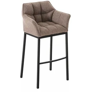 In And OutdoorMatch Barhocker Dahlia - Braun - Mit Rückenlehne und Armlehne - Ergonomisch - 1er-Set - Deluxe - Braun