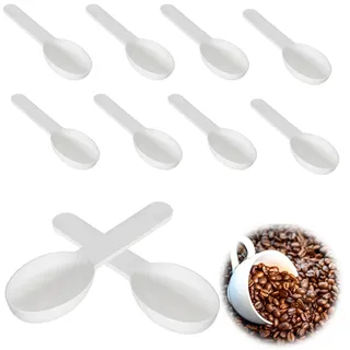 10-Stück Messlöffel Set,Dosierlöffel 7g,Measuring Spoons Kunststoff Rund,Portionierlöffel Milchpulver,Proteinpulver,Zucker,Waschpulver und Pulver Messlöffel-Set Plastik,Portionierer Kleine Schaufel