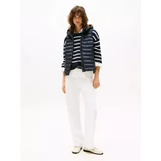 Tommy Hilfiger für Damen. WW0WW42051 Daunen-Steppweste navy (L), Lässig, Ärmellos / Hosenträger, Recyceltes Polyester, Nachhaltig, Marine