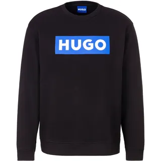 Sweatshirt HUGO BLUE "Classic Crew", Damen, Gr. XS, schwarz, Sweatware, Obermaterial: 100% Baumwolle, bedruckt, normal, Rundhals, angesetztes Bündchen, Sweatshirts Sweatshirt, mit Frontprint, Relaxed Fit