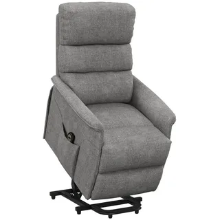 Homcom Fernsehsessel mit Aufstehhilfe Elektrisch, Relaxsessel mit Liegefunktion Grau , Textil , Füllung: Polyester,Polyester , 90x96x66 cm , Wohnzimmer, Sessel, Fernsehsessel