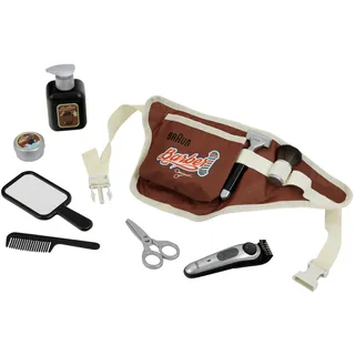 Theo Klein 5838 Braun Barbier-Set I Bauchtasche mit vielen Barber-Shop-Utensilien I Elektrischer Spiel-Bartschneider I Spielzeug für Kinder ab 3 Jahren