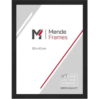 MendeFrames Holzrahmen 960 schwarz gemasert 42x59,4 cm Museumsglas - Schwarz
