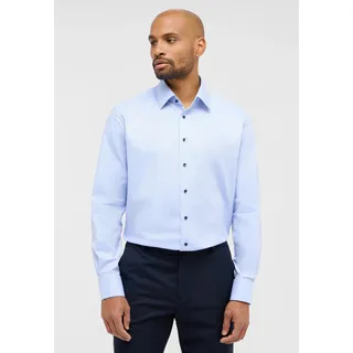 Eterna Langarmhemd »MODERN FIT« NON IRON (bügelfrei), blau