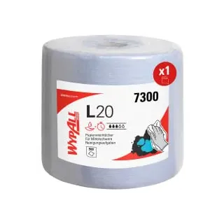 Kimberly-Clark WYPALL Wischtücher Großrolle, 7300, Haushaltspapier, Blau