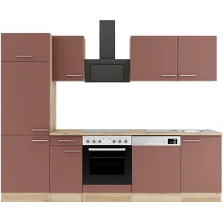 OPTIFIT Küchenzeile Bari407 270 cm Rostrot